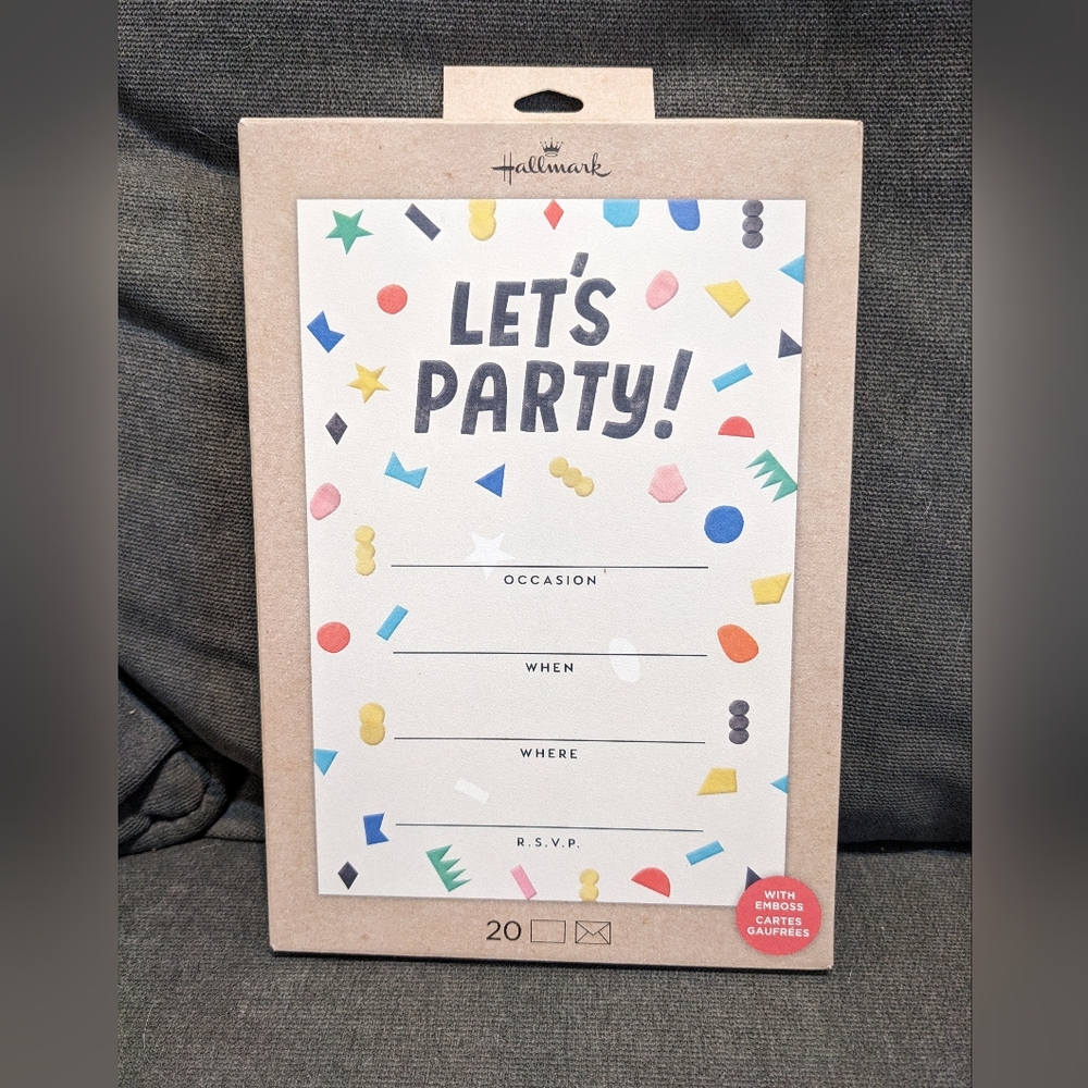Hallmark Invitations Let's Party 20 Count 1 Pack Birthday Invites Celebrate Fun